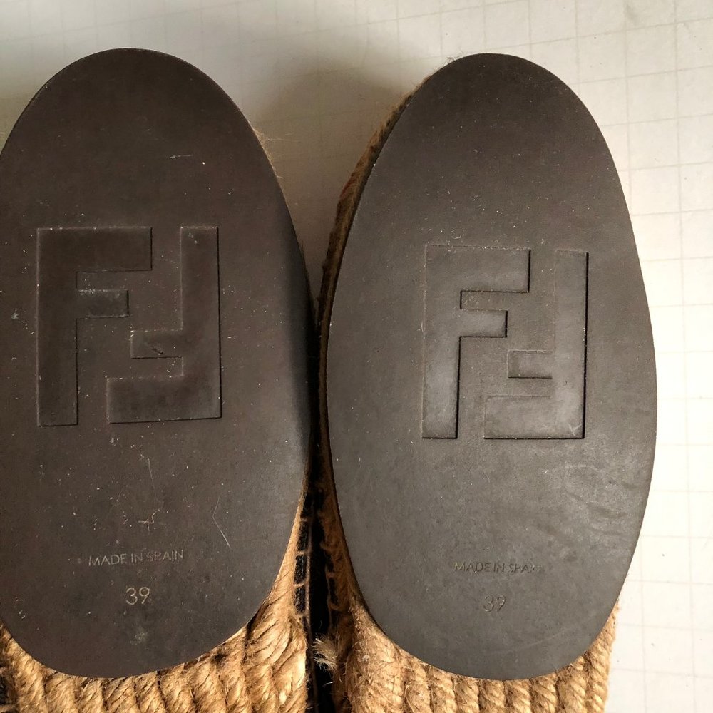 FENDI Pequin Stripe Espadrilles, 39 - Picture 10 of 11
